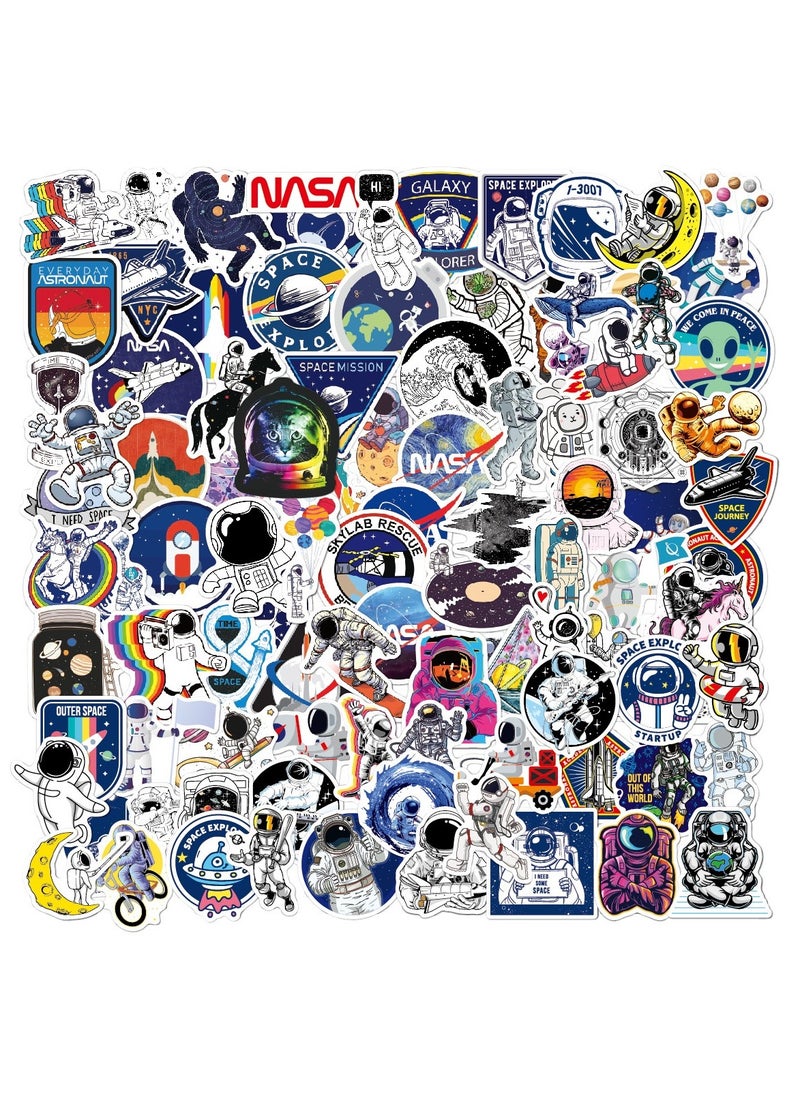 100 Piece Vsco Space NASA Stickers for Hydro Flask Explorer Universe Galaxy Astronaut Spaceman Spacecraft Planet Decal for Water Bottle Laptop Tumbler Cup Computer Guitar Helmet Luggage Bike Kid Teen  - Image 1