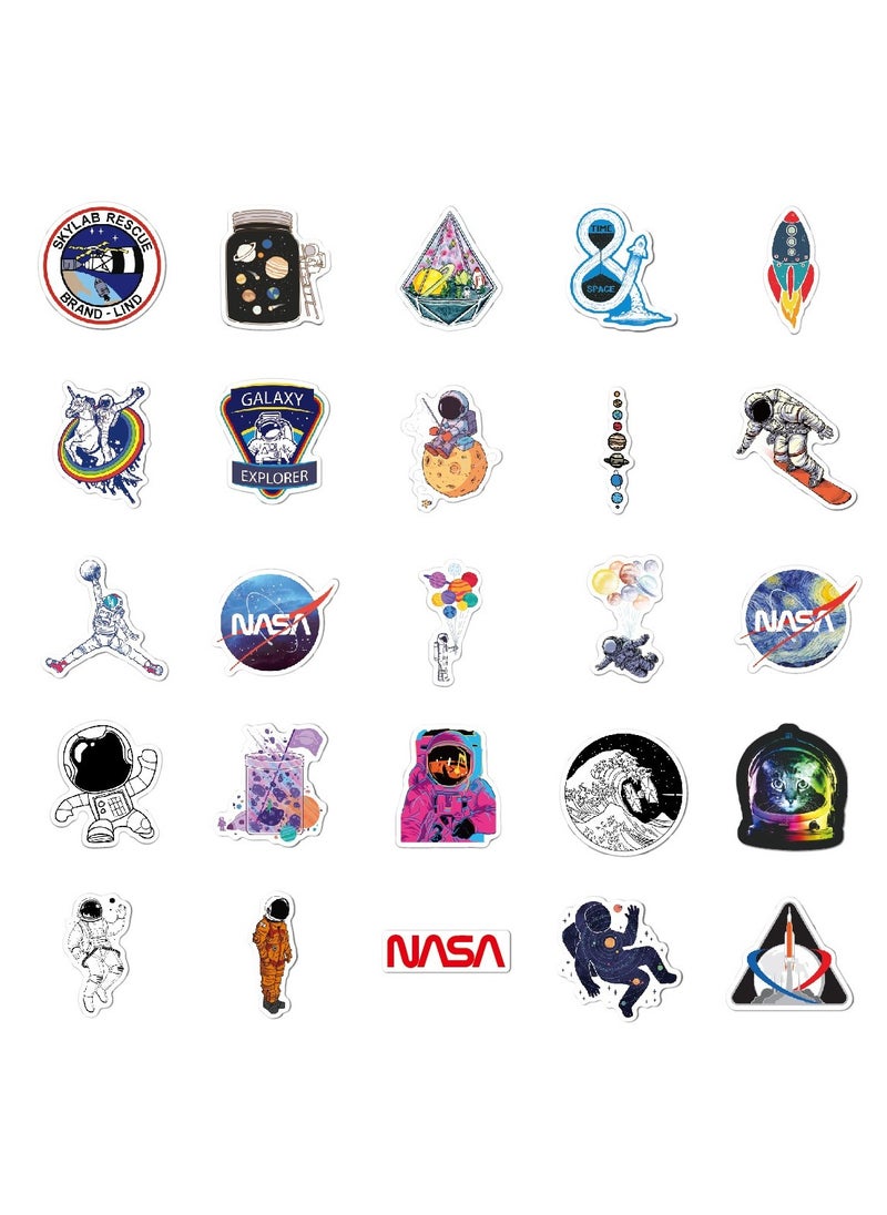 100 Piece Vsco Space NASA Stickers for Hydro Flask Explorer Universe Galaxy Astronaut Spaceman Spacecraft Planet Decal for Water Bottle Laptop Tumbler Cup Computer Guitar Helmet Luggage Bike Kid Teen  - Image 4