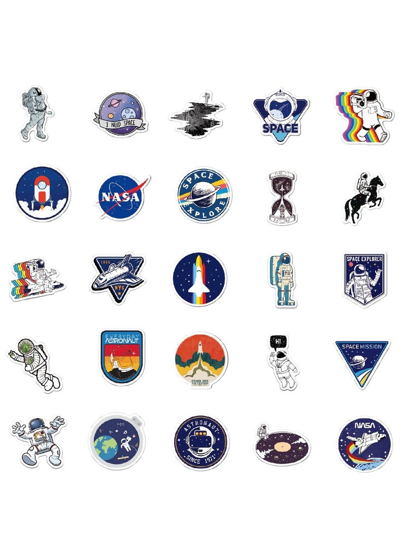 100 Piece Vsco Space NASA Stickers for Hydro Flask Explorer Universe Galaxy Astronaut Spaceman Spacecraft Planet Decal for Water Bottle Laptop Tumbler Cup Computer Guitar Helmet Luggage Bike Kid Teen  - Image 5