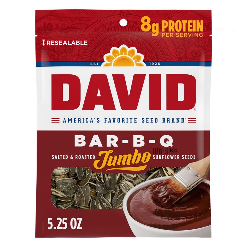 DAVID Jumbo Sunflower Seeds BarBQ Flavor 525 oz - Image 3