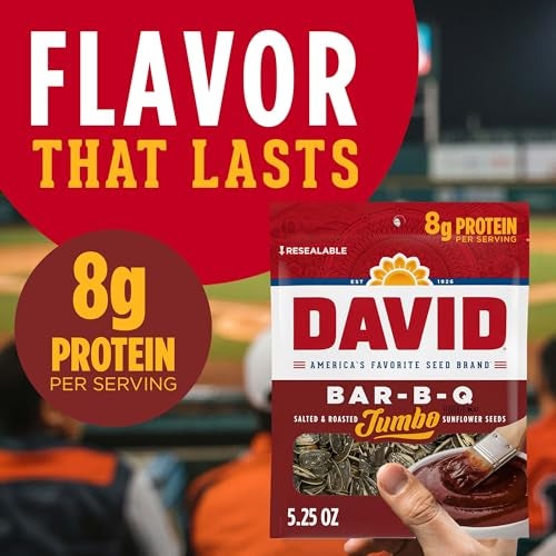 DAVID Jumbo Sunflower Seeds BarBQ Flavor 525 oz - Image 5
