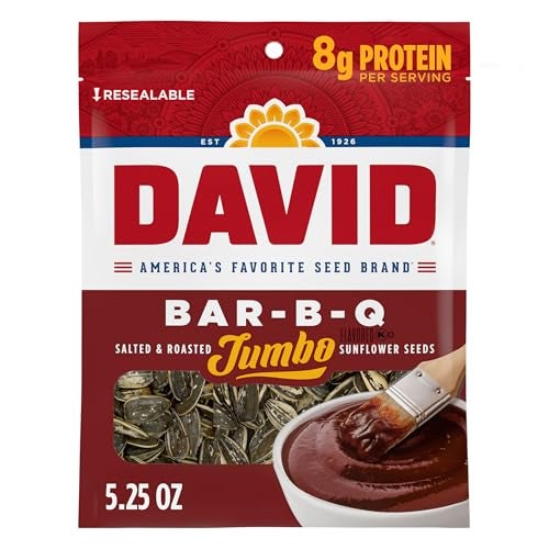 DAVID Jumbo Sunflower Seeds BarBQ Flavor 525 oz - Image 1