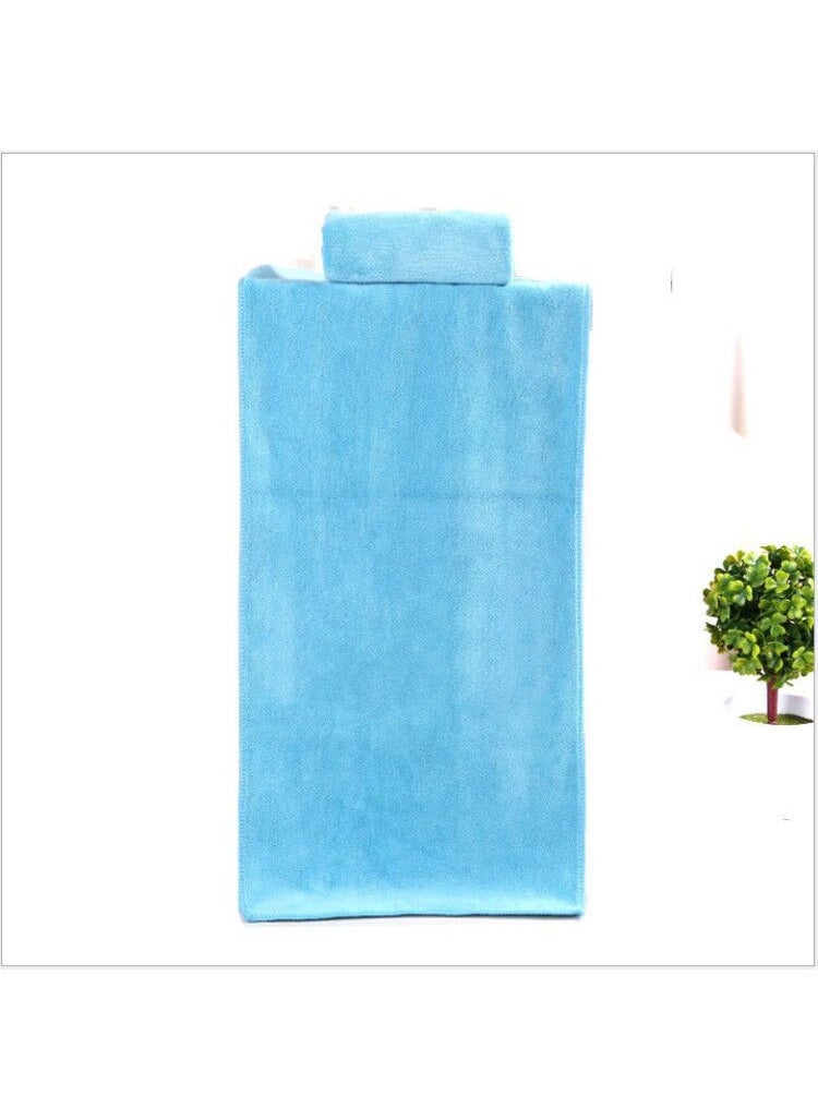 Loquat Thick Absorbent Microfiber Car Wash Towel 30*70 light blue