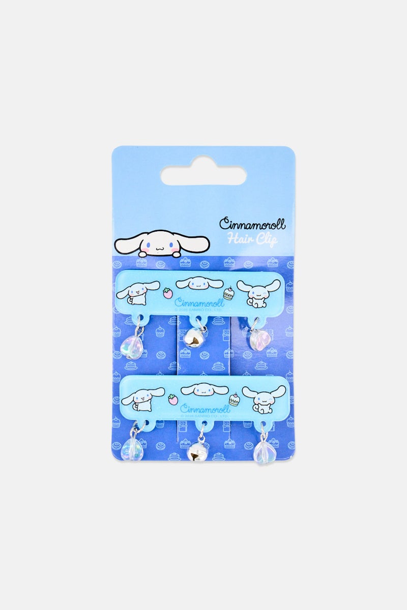Sanrio Kids Girl 2 Pcs Cinnamoroll Hair Clips, Multicolor - Image 1