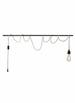 KASTWAVE DIY 15ft Industrial Retro Ceiling Pendant Cord Pendant Light Kit Switch Plug Fabric Outlet Set E26 E27 Lighting Fixture Cable  - Image 3
