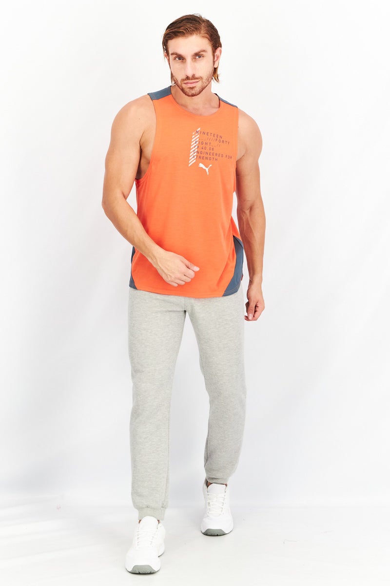 PUMA تي شيرت تدريب بلا أكمام للرجال، برتقالي - Image 4