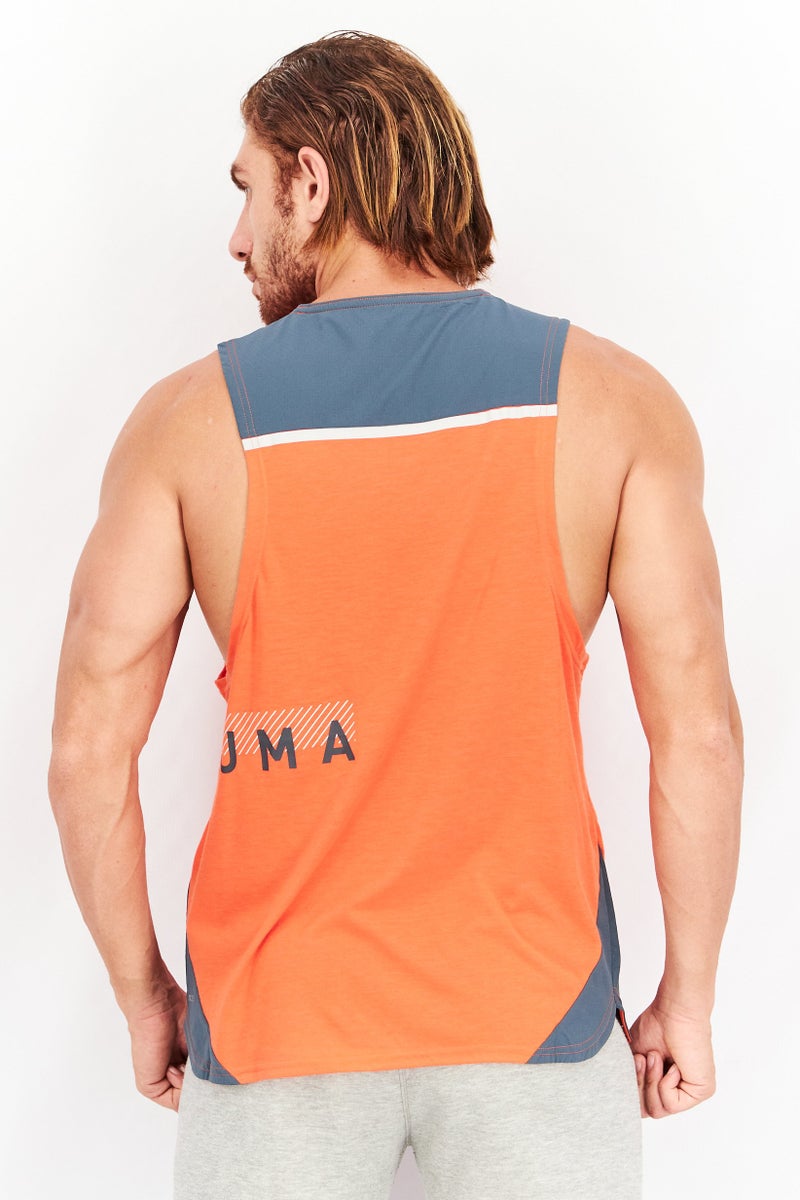 PUMA Men Sportswear Fit Sleeveless Training Tank Top, Orange - Image 3