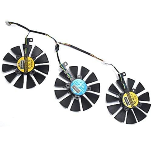 inRobert PLD09210S12HH Video Card Cooling Fan for ASUS Strix R9 390X 390 RX480 RX580 GTX 980Ti 1060 1070 1080 Graphic Card (Fan-3pcs) - Image 1