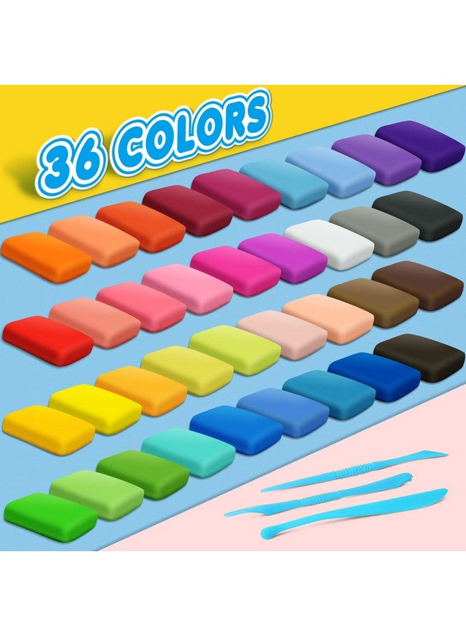 ESSENSON Magic Clay - Air Dry Clay 36 Colors, Modeling Clay for Kids with Tools, Toys Gifts for Age 3 4 5 6 7 8+ Years Old Boys Girls Kids - Image 2