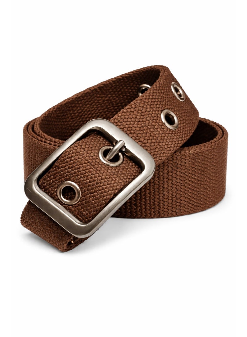 Men's high-quality canvas belt with a durable metal buckle – a practical casual belt for everyday use and work - Image 2
