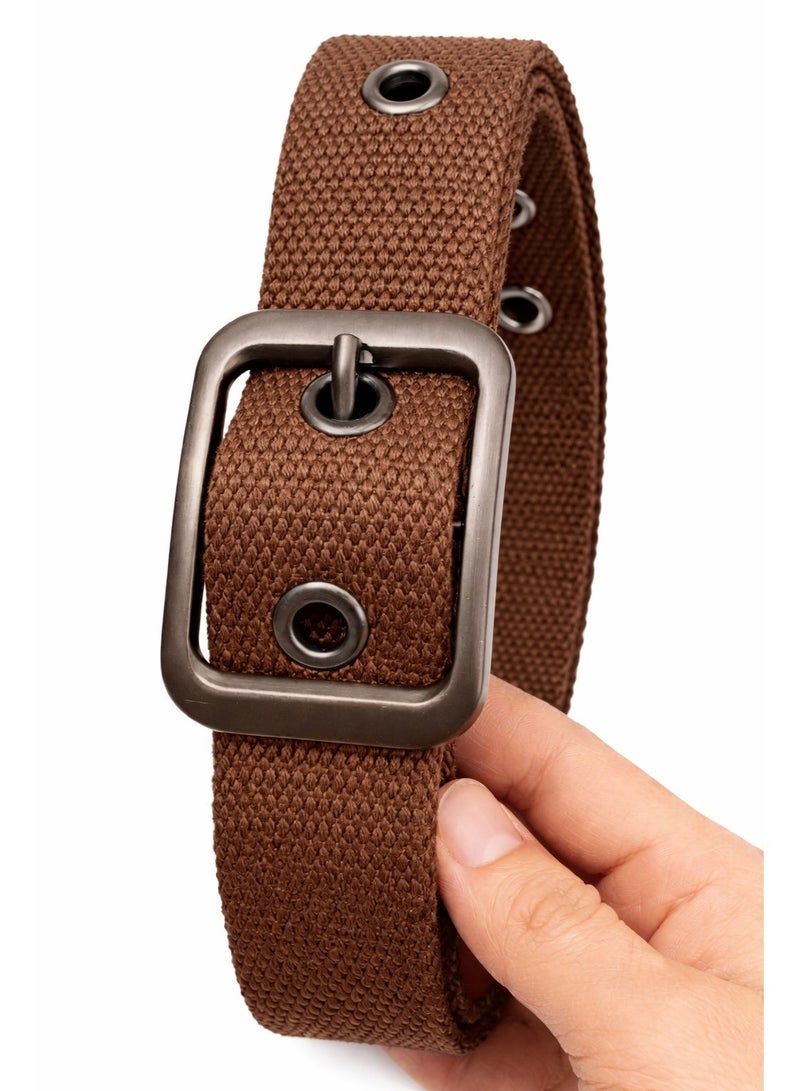 Men's high-quality canvas belt with a durable metal buckle – a practical casual belt for everyday use and work - Image 1