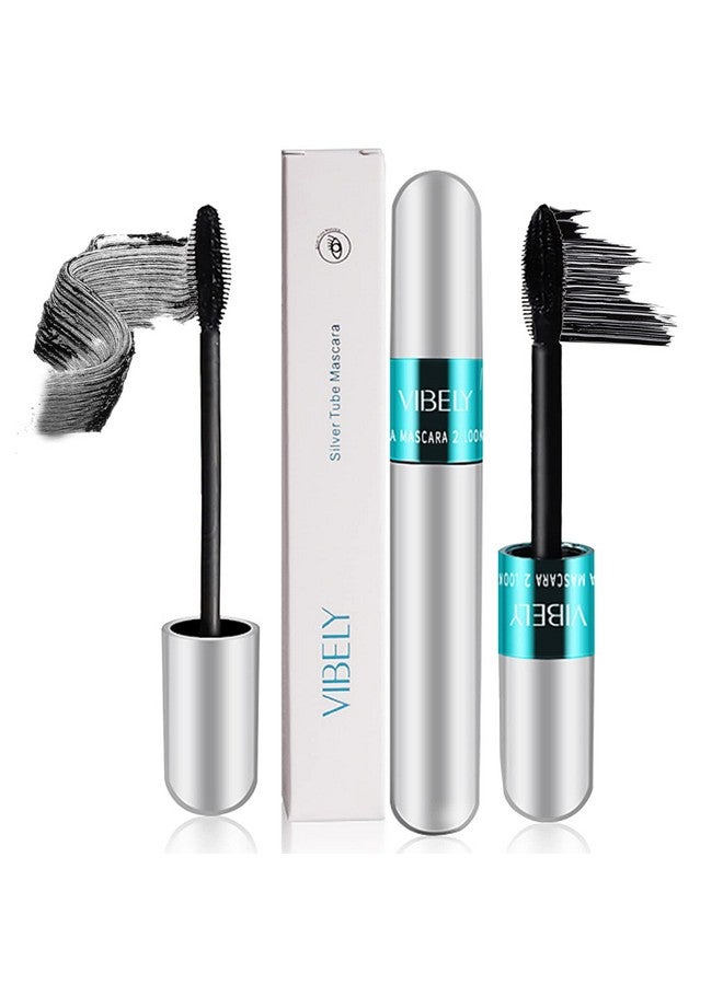dootdott Vibely Mascara 5x Longer Waterproof, 2 in 1 4D Silk Fiber Lash Mascara, Lash Cosmetics Vibely Mascara 5x Longer Washable, Long-lasting Black Mascara for Natural Lengthening and Thickening (1pack)… - Image 1