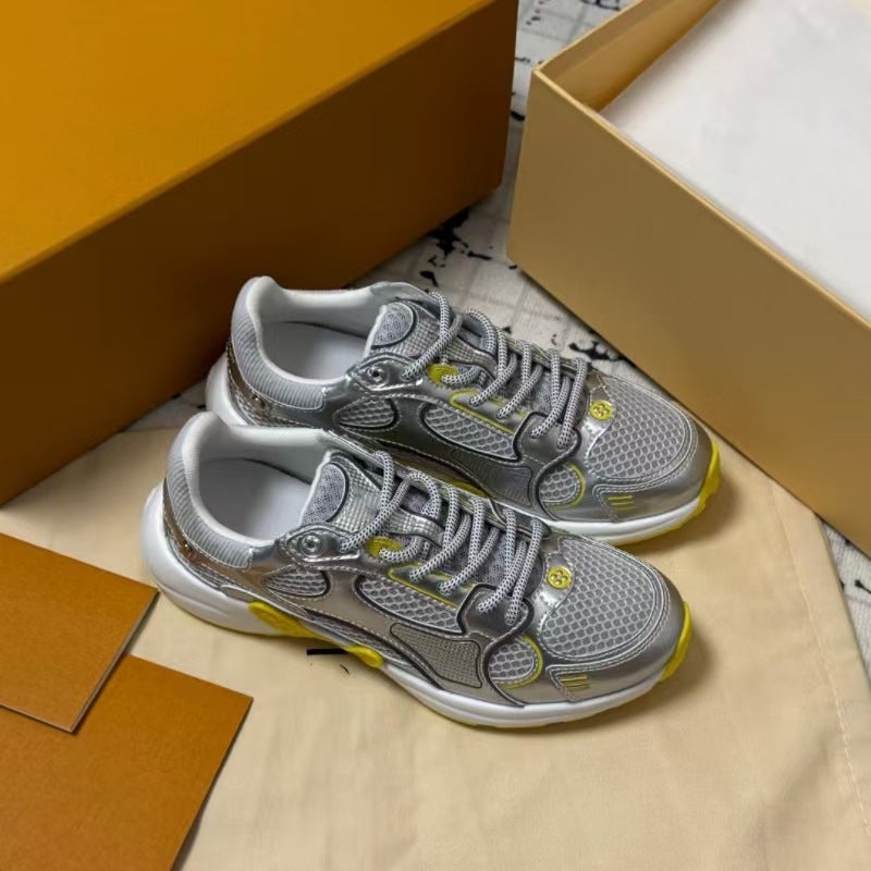 Thick-Soled Height-Increasing Dad Shoes, Casual Sports Shoes, Running Shoes, Mesh Breathable Lace-Up Couple Shoes - Image 2