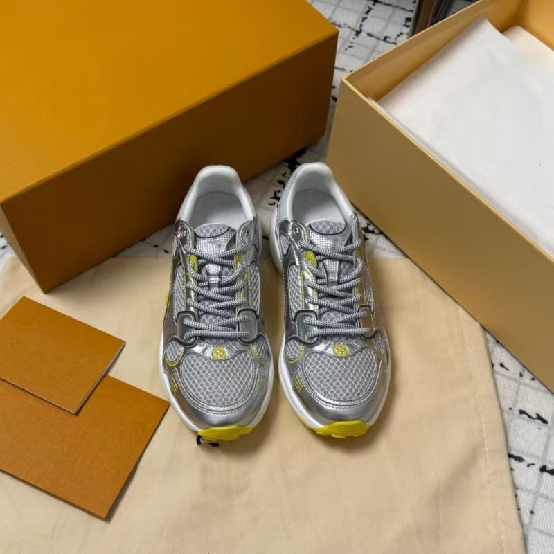 Thick-Soled Height-Increasing Dad Shoes, Casual Sports Shoes, Running Shoes, Mesh Breathable Lace-Up Couple Shoes - Image 1