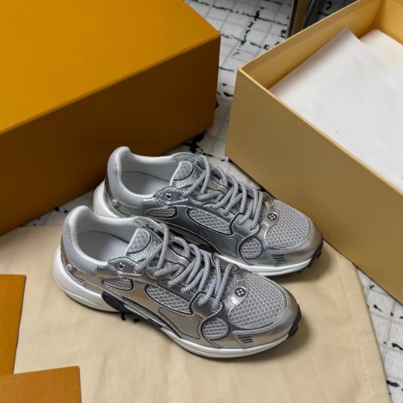 Thick-Soled Height-Increasing Dad Shoes, Casual Sports Shoes, Running Shoes, Mesh Breathable Lace-Up Couple Shoes - Image 4