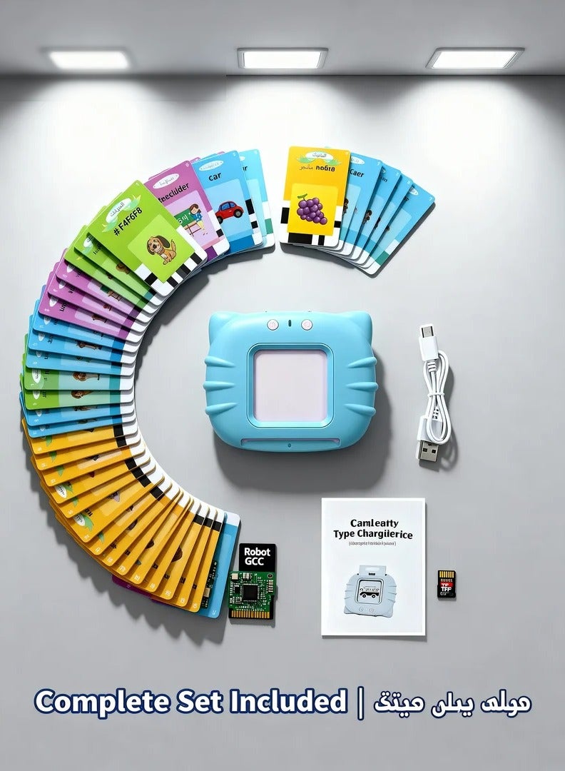 robotgcc Bilingual Arabic-English Learning Flash Card Machine｜Toddler Educational Puzzle Toy｜Ideal for Ages 1–4 - Image 3