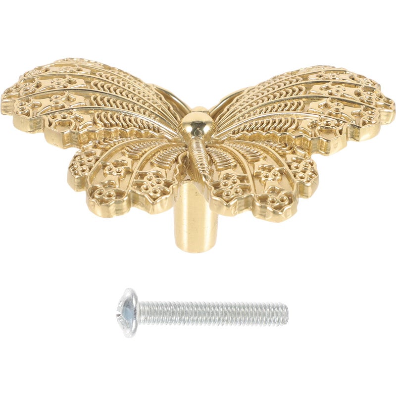Gold Butterfly Cabinet Handles Drawer Pulls Brass Wardrobe Kitchen Knobs Dresser - Image 2