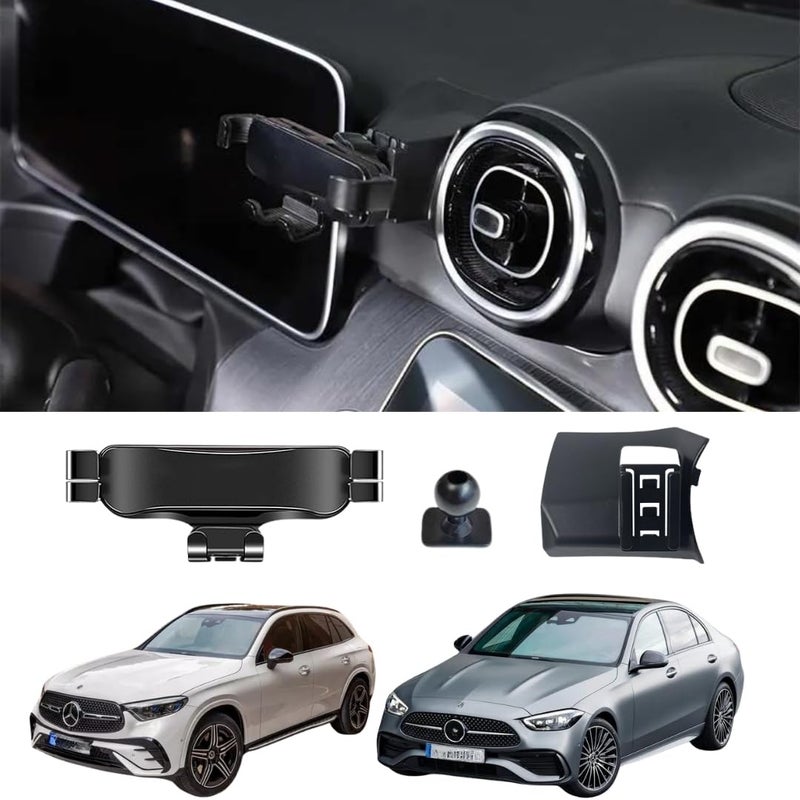 TRX AUTO Phone Holder Mount With Gravity Phone Holder For Mercedes Benz C Class, GLC 2022 2023 2024 2025 | Mercedes C Class Car Accessories | Mercedes Mobile Phone Holder - Image 1