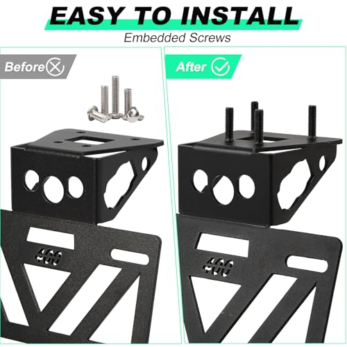 INKUDRI 2024 2025 Ninja 500 Fender Eliminator Ninja 400 Fender Eliminator Tail Tidy License Plate Bracket Mount Fit with OEM & Aftermarket Turn Signal Z400 2018 2019 2020 2021 2022 2023 2024 2025 Z500 2024 - Image 4