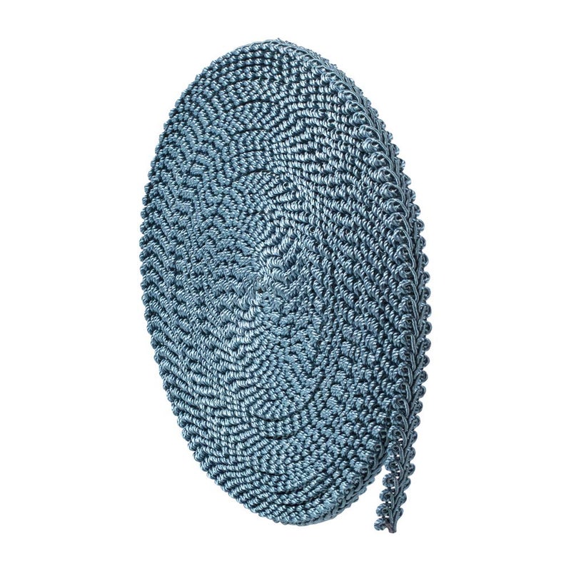 PH PandaHall 15 Yards Gimp Braid Trim 1/2 inch Polyester Woven Braid Trim Decorative Gimp Trim Ribbon for Costume DIY Crafts Sewing Upholstery Curtain Slipcover Decoration, Steel Blue - Image 1