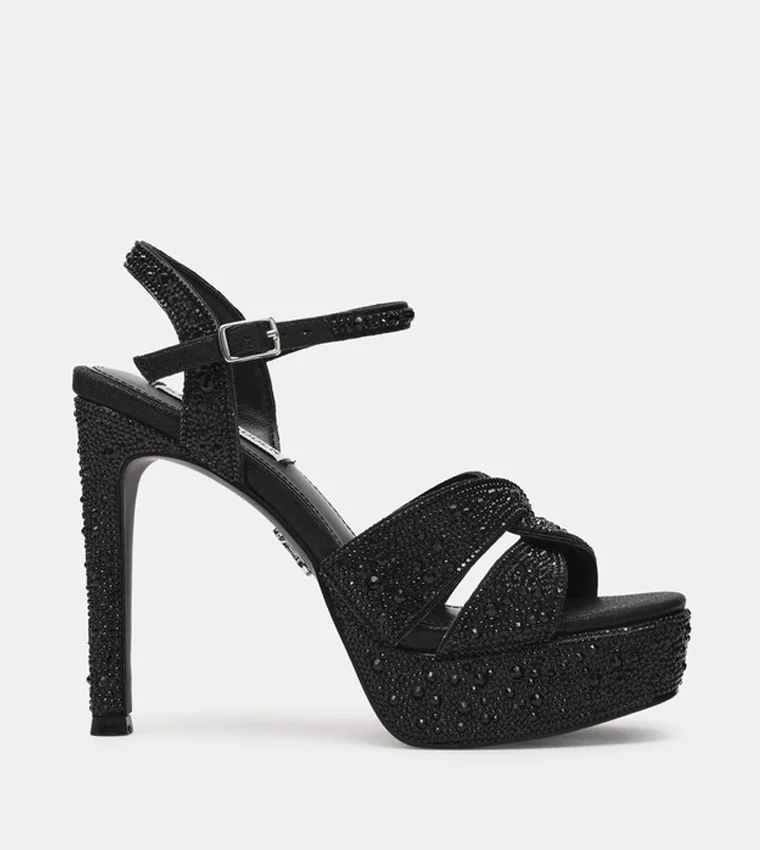 Lavisher-R Embellished Platfom Heel Sandals