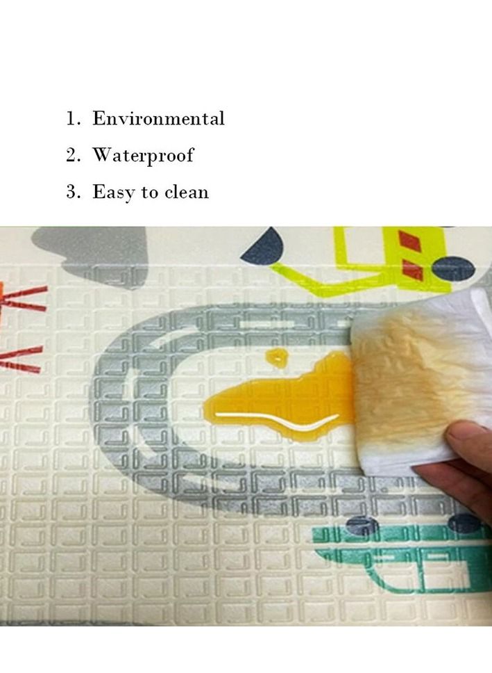 DARIYAH 200*180*1 cm Baby Crawling Play Floormat Foam Non Toxic Foldable Reversible Playing Mat - Image 3