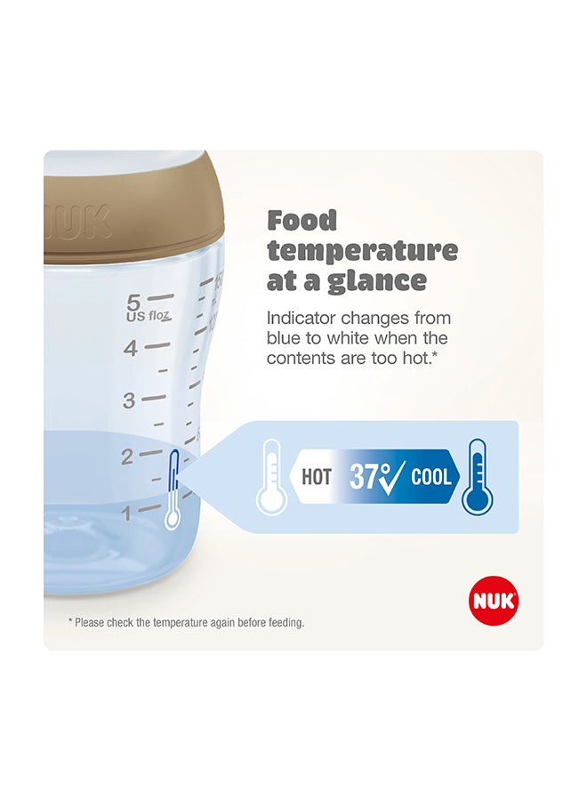 NUK Perfect Match Baby Feeding Bottle | 0+ Months, Temperature Control, Anti-Colic Valve And Bpa Free | M-Silicone Teat, Rainbow-150Ml - Image 5