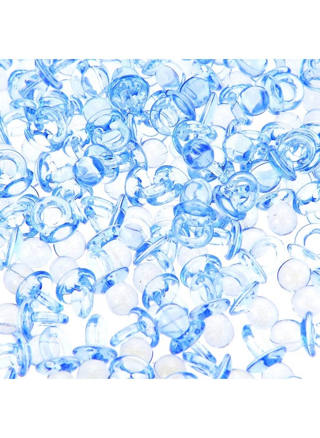 PowerTRC PowerTRC 144 Pcs Mini Acrylic Blue Pacifiers for Baby Shower Games, 0.86 Inch Bulk Baby Shower Decoration Chupones para Gender Reveal Table Decorations Party Favors  - Image 3