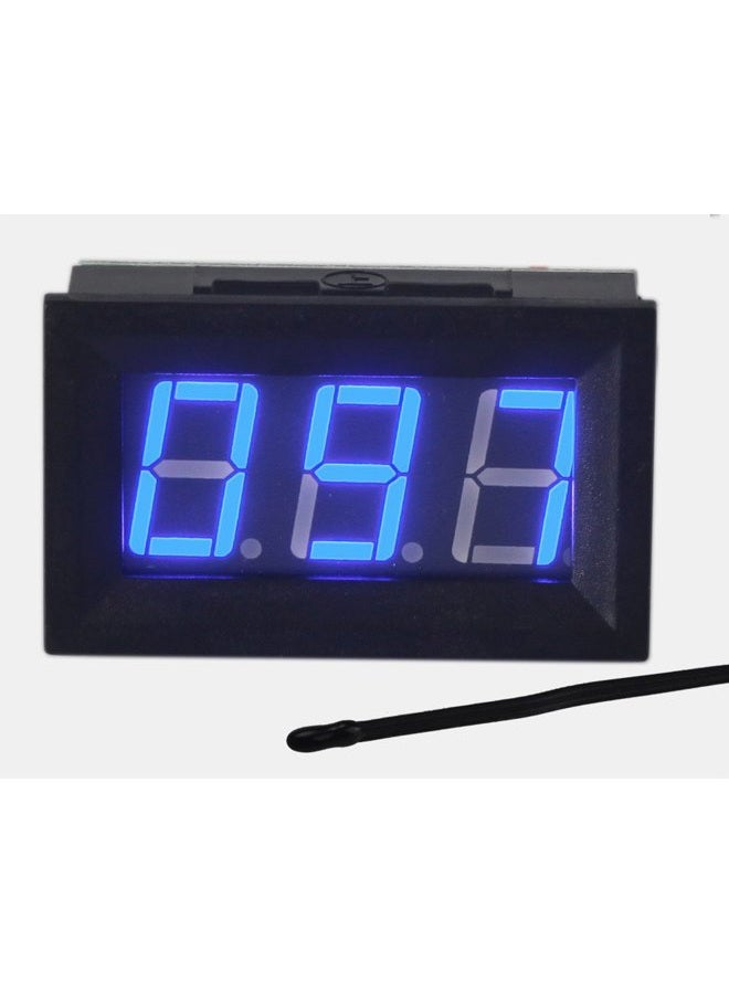 UCTRONICS 0-167°F Fahrenheit Digital Temperature Meter Blue LED Display MF55 Type NTC Thermistor Temp Sensor 2-wires Reverse Polarity Protection with Black Case - Image 1