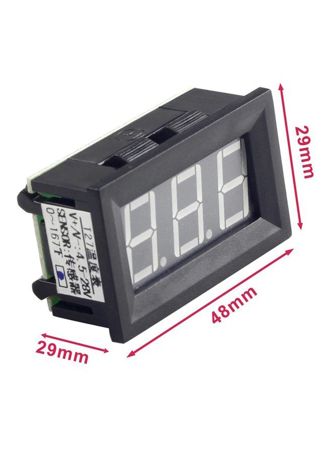 UCTRONICS 0-167°F Fahrenheit Digital Temperature Meter Blue LED Display MF55 Type NTC Thermistor Temp Sensor 2-wires Reverse Polarity Protection with Black Case - Image 3