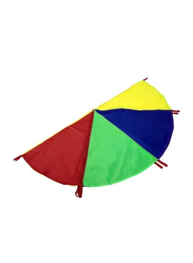 Children Play Rainbow Outdoor Game Exercise Sport 8 Handles Parachute Toy - Image 2