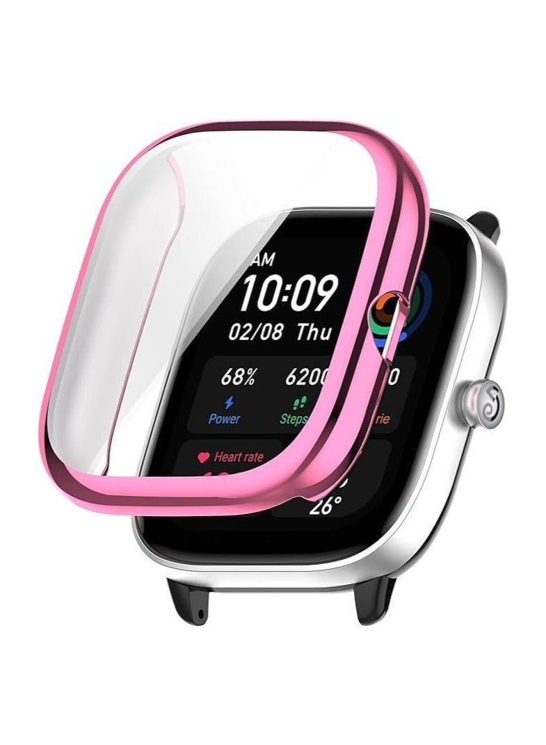 غطاء حماية ELMO3EZZ من مادة TPU لهاتف Amazfit Bip 3 / Bip3 Pro غطاء حماية لملحقات الساعة الذكية Amazfit (وردي) - Image 1