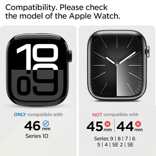 newtechno Tough Armour Case Compatible for Apple Watch Series 11 46mm (2025), Series 10 46mm (2024), Military Grade Protective Cover, Flexible Shockproof Durable TPU Case for Apple Watch Series 11/10 - Image 2