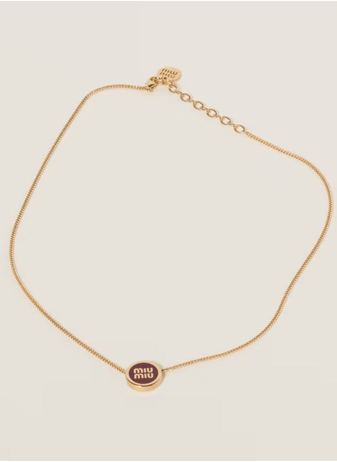 MIU - MIU Metal Necklace-Red - Image 1
