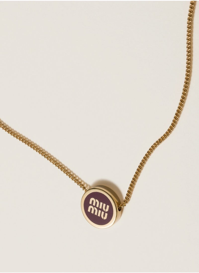 MIU - MIU Metal Necklace-Red - Image 1
