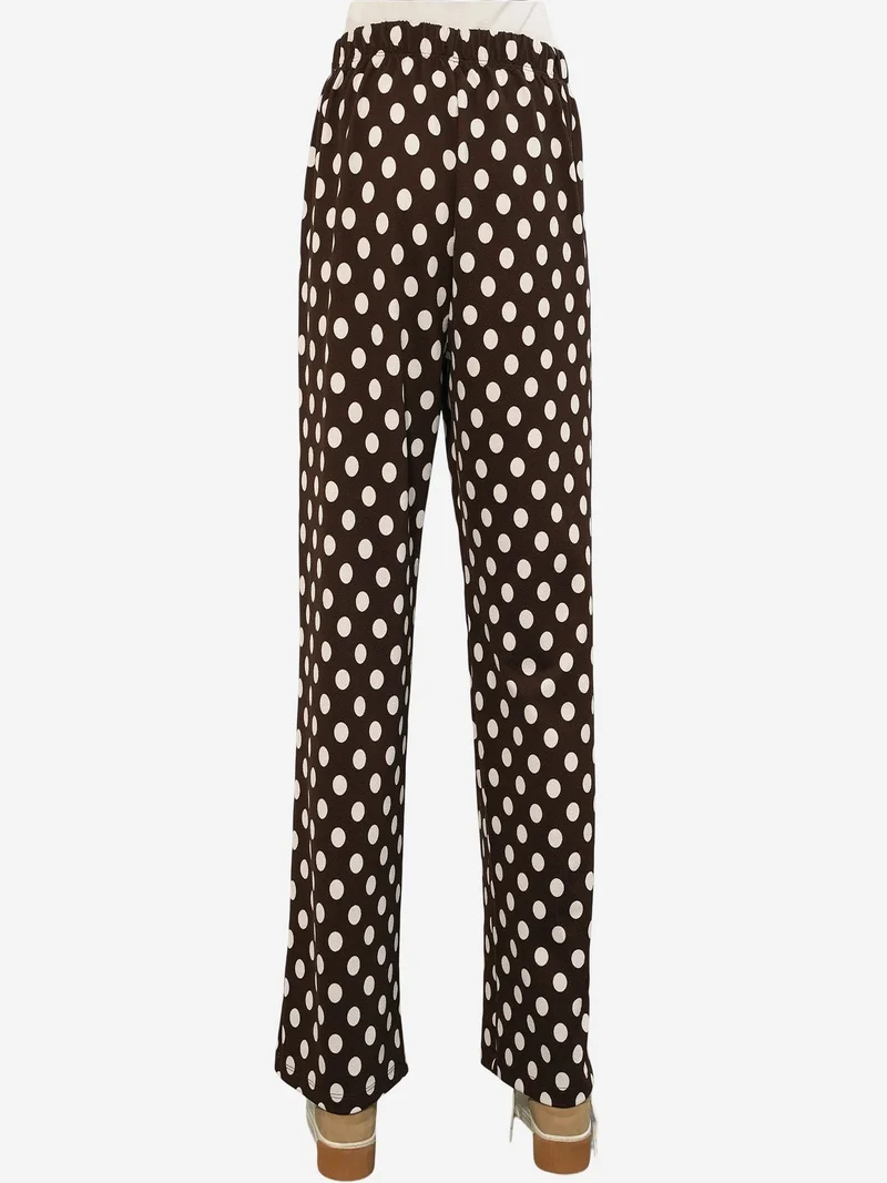 Big Dart Multicolor BDART Women's Polka Dot Wide Leg Pants for Women | Best Price UAE