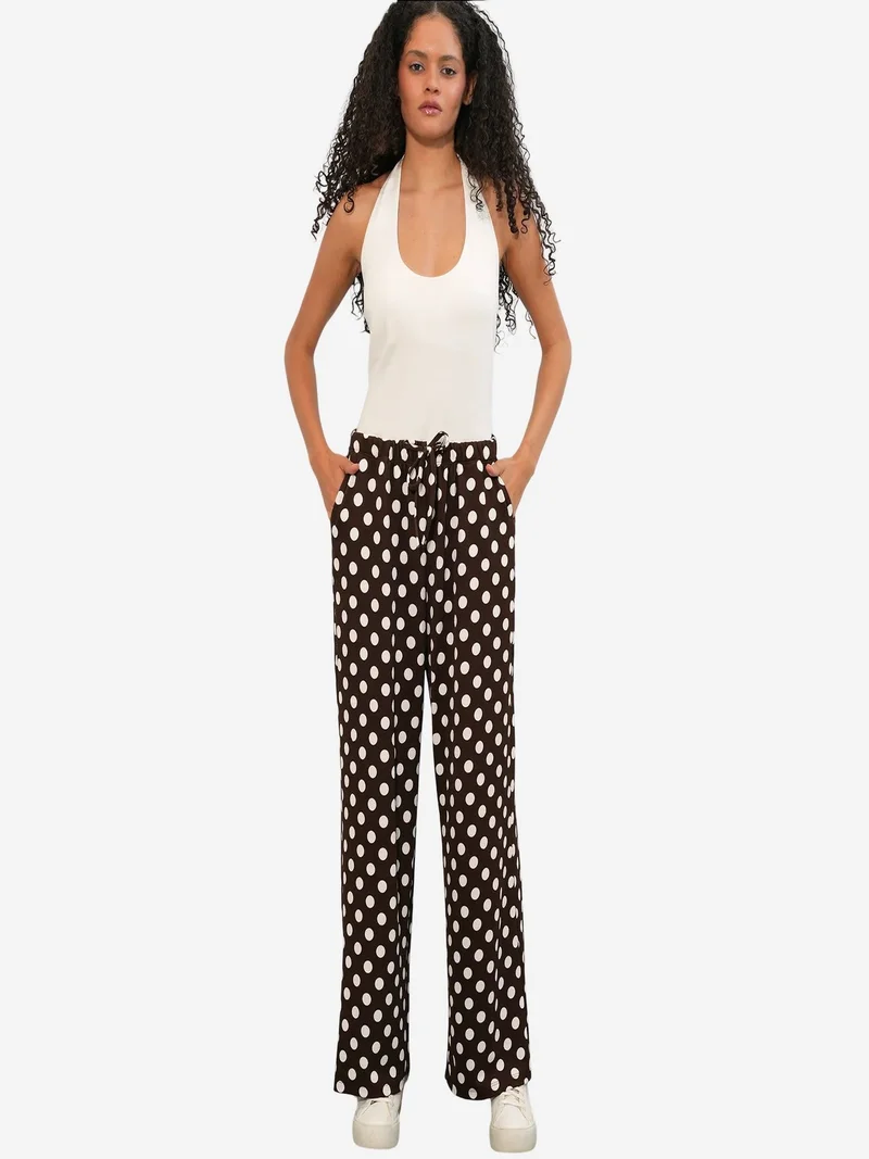 Big Dart Multicolor BDART Women's Polka Dot Wide Leg Pants for Women | Best Price UAE