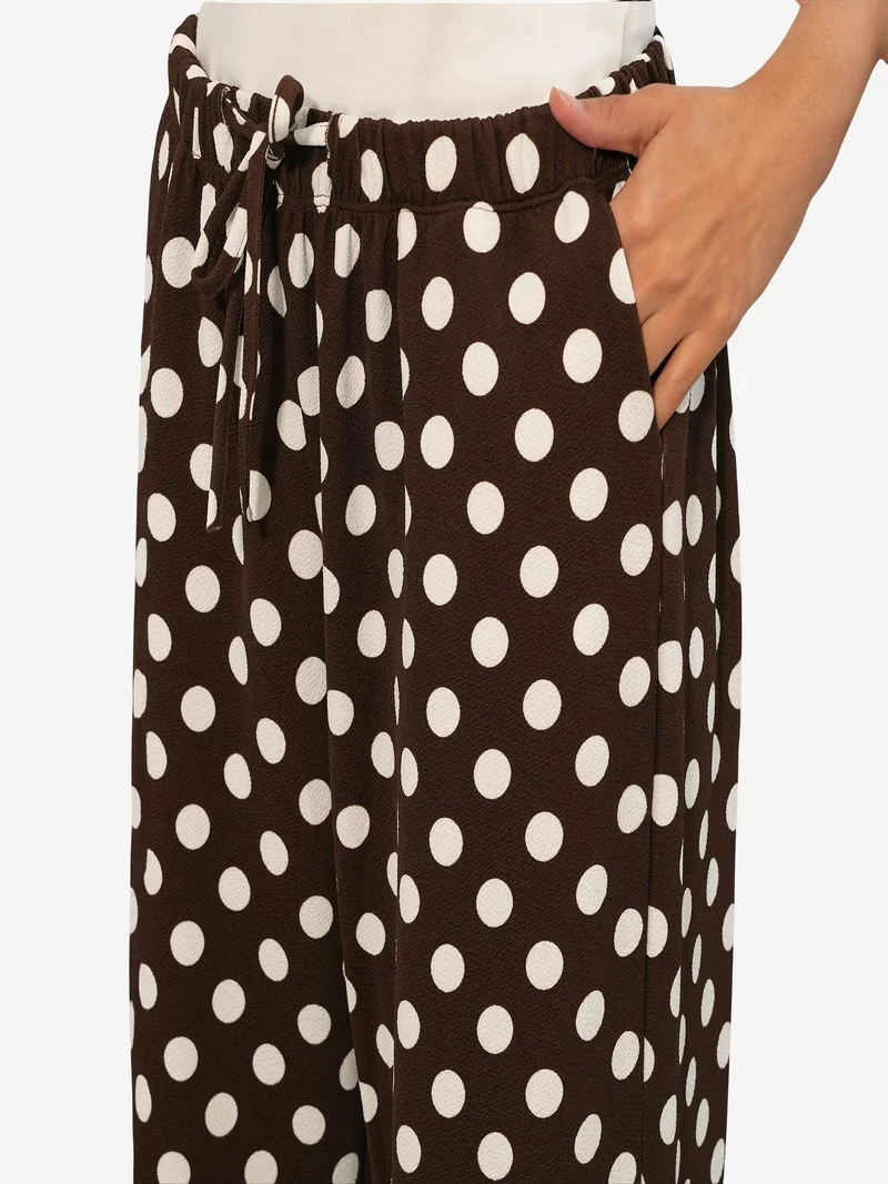 Big Dart Multicolor BDART Women's Polka Dot Wide Leg Pants for Women | Best Price UAE
