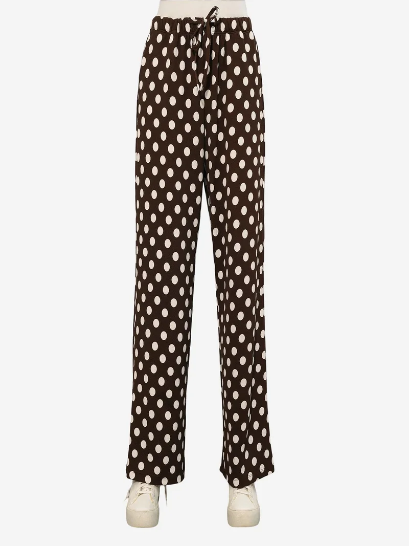 Big Dart Multicolor BDART Women's Polka Dot Wide Leg Pants for Women | Best Price UAE