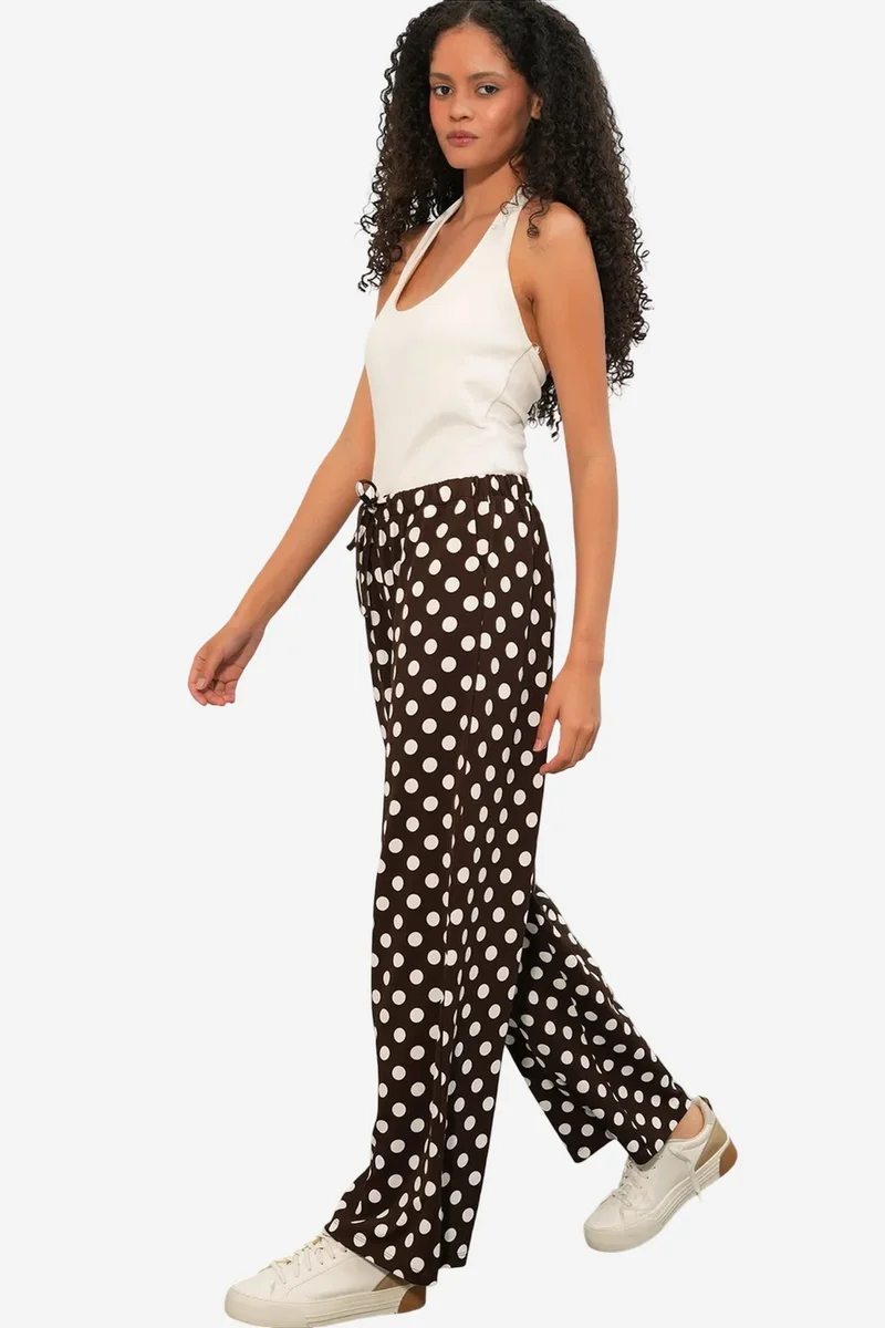 بيغ دارت BDART Women's Polka Dot Wide Leg Pants