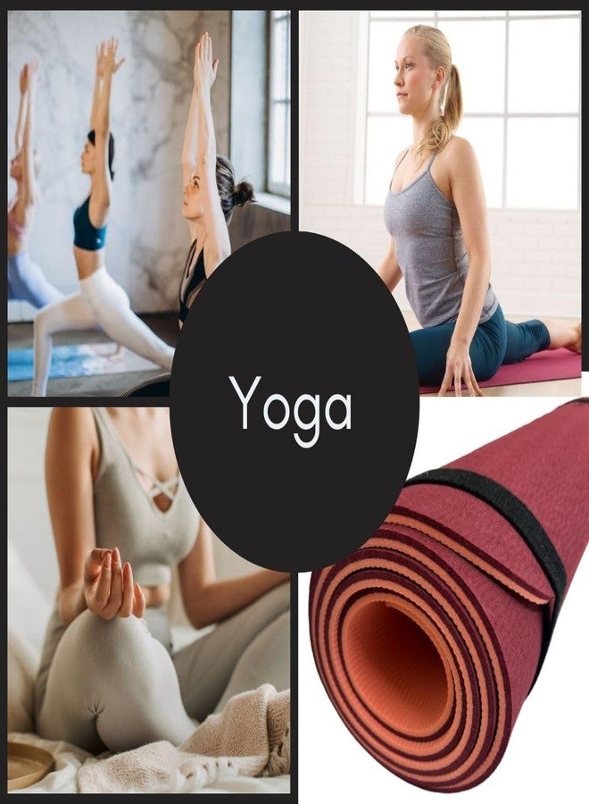 ZEDAN 6MM Yoga Mat with Rolling Belt for Women & Men | Light Weight with Anti-Slip Dual Side Embossed Gym Mat | For Workout, Yoga, Fitness, Exercise - Image 5