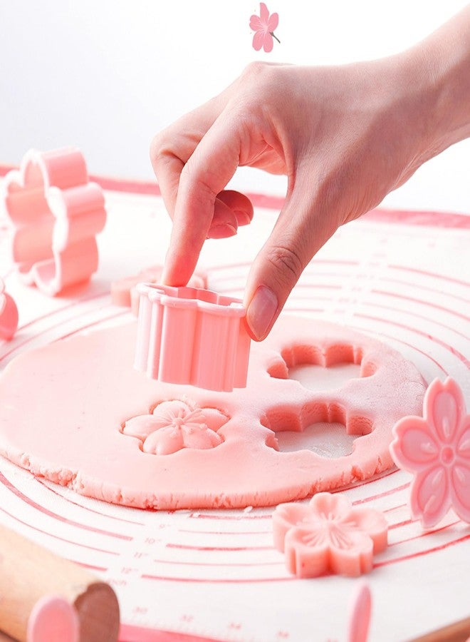 SJZBIN 1 Cookie Grinder 4 Patterns Pink Cherry Blossom Moldlings Cranberry Bun Press Embossing Home Flipping Baking Tools - Image 4