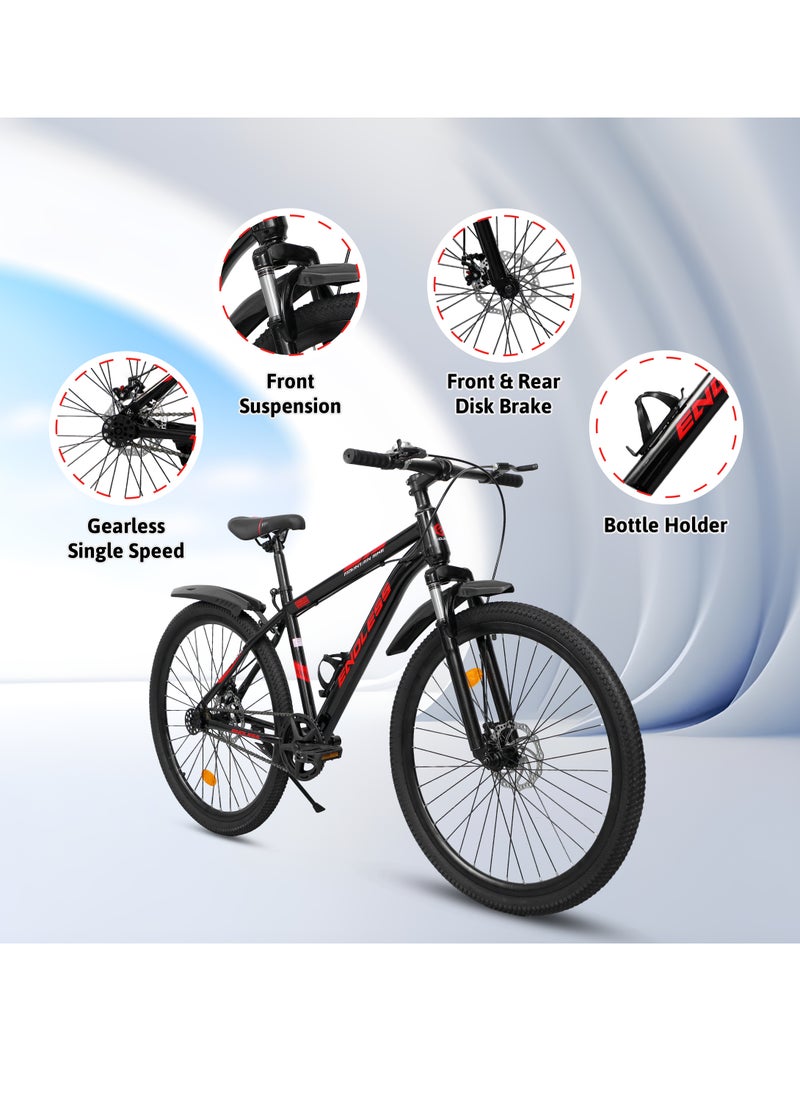 ENDLESS  Endless 27.5" Mountain Bike for Adults | High Carbon Steel 19" Frame, Disc Brakes, Suspension MTB with Front & Rear Mudguards, Adjustable Seat, 2.135" All-Terrain Tires – Perfect for Men & Women  - Image 2