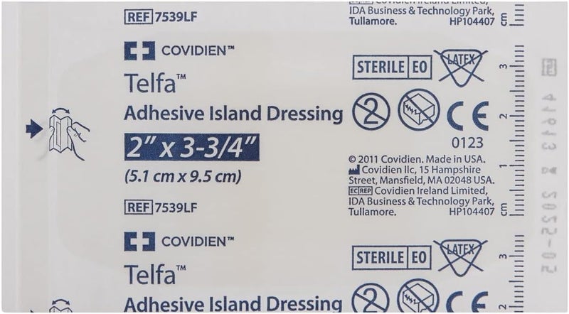 COVIDIEN 7539Lf Telfa Island Wound Dressing Latex Free Sterile Gauze 2 X 334 Adherent 50per Box 7539Lf by - Image 4