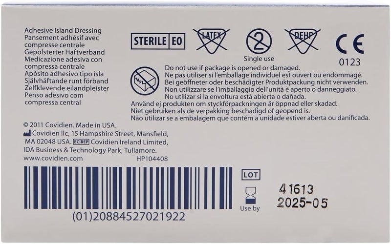 COVIDIEN 7539Lf Telfa Island Wound Dressing Latex Free Sterile Gauze 2 X 334 Adherent 50per Box 7539Lf by - Image 5