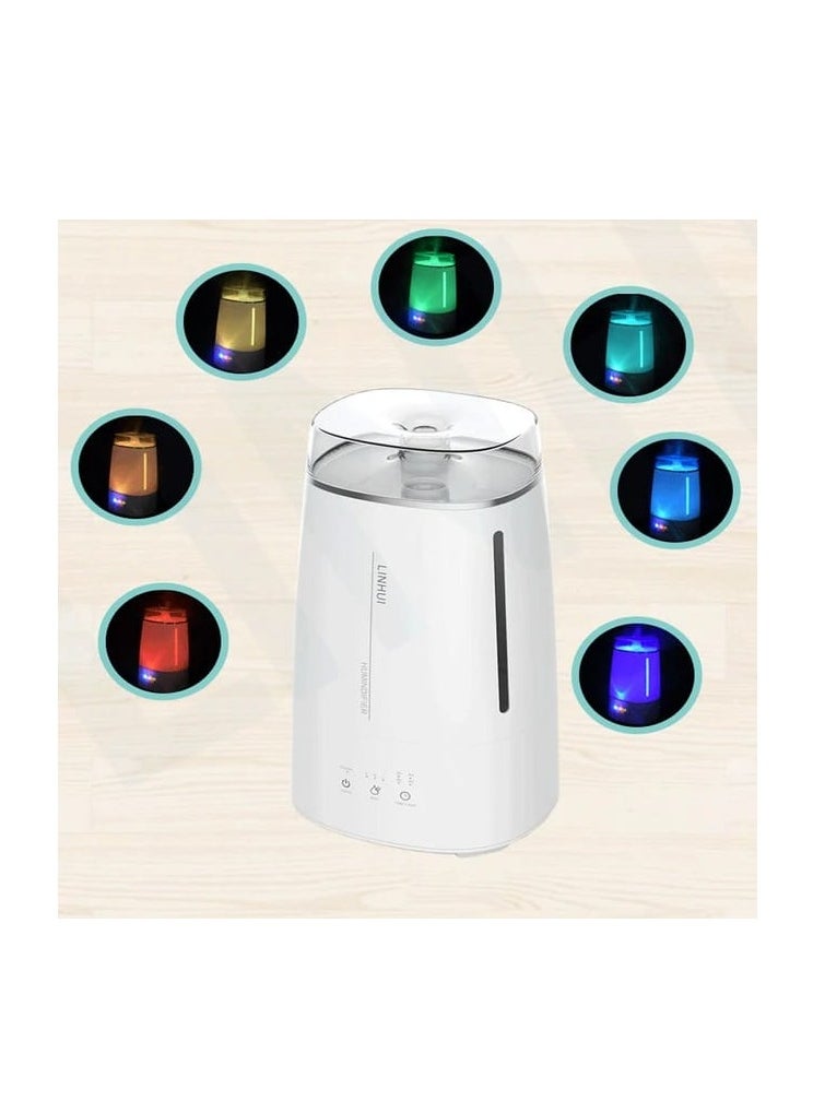 Generic - Cool Mist Bedroom Humidifier with 3.2L Top Fill Container for Essential Oils and 7 Color Touch Control, Ultrasonic Humidifier with Warm and Cool Water - Image 1