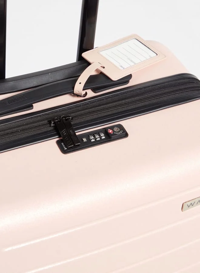 وايف Textured Hardcase Luggage Trolley Bag with Retractable Handle