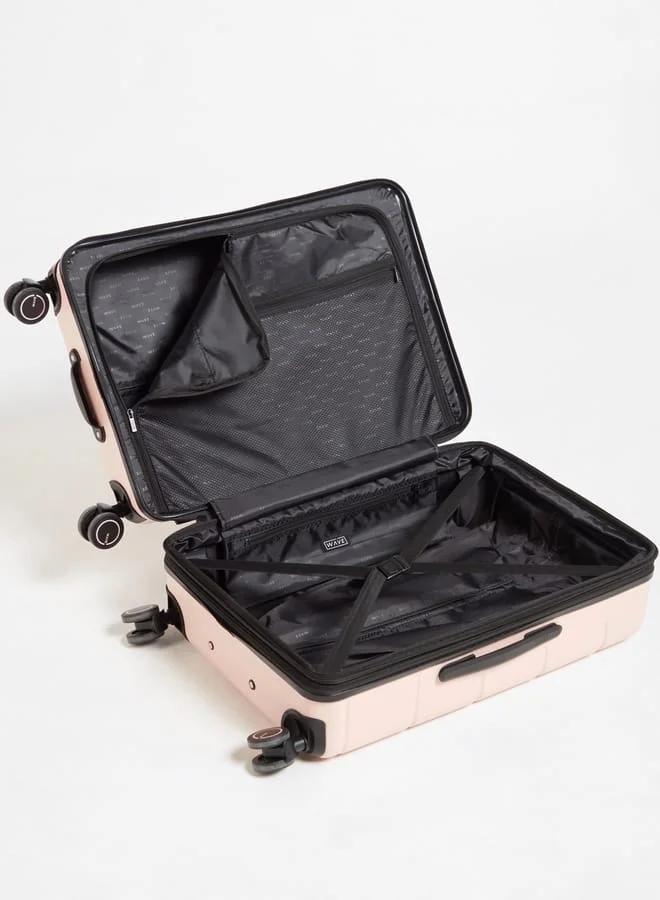 وايف Textured Hardcase Luggage Trolley Bag with Retractable Handle
