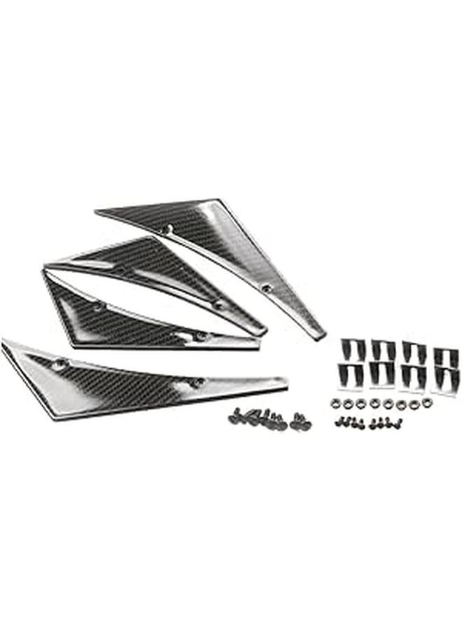 مصد أمامي عالمي من ألياف الكربون مع شفة مقسمة وزعانف عاكسة للرياح لتزيين خارجي للسيارة - Image 1