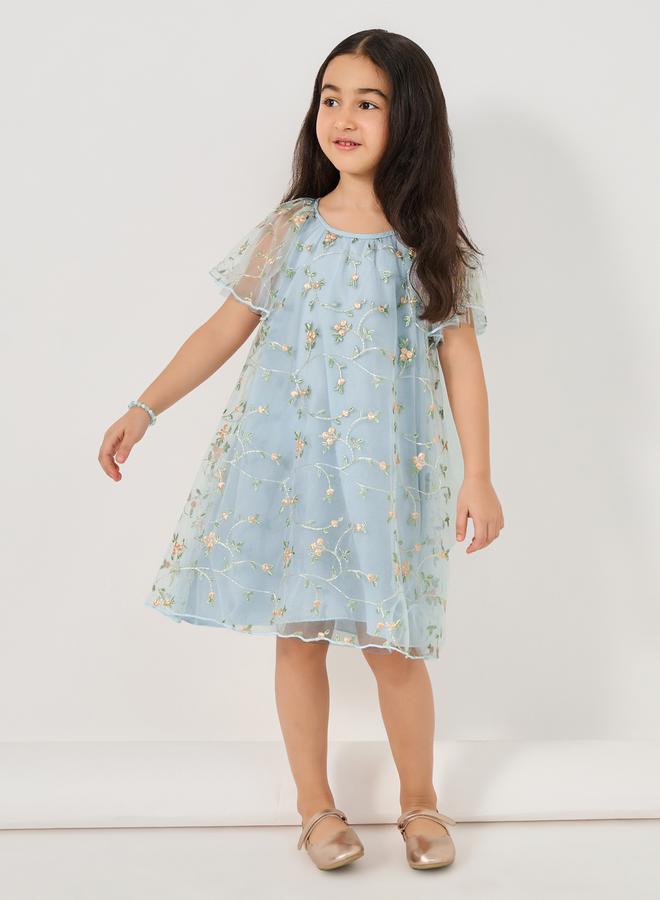 Styli Floral Overlay Dress  - Image 1